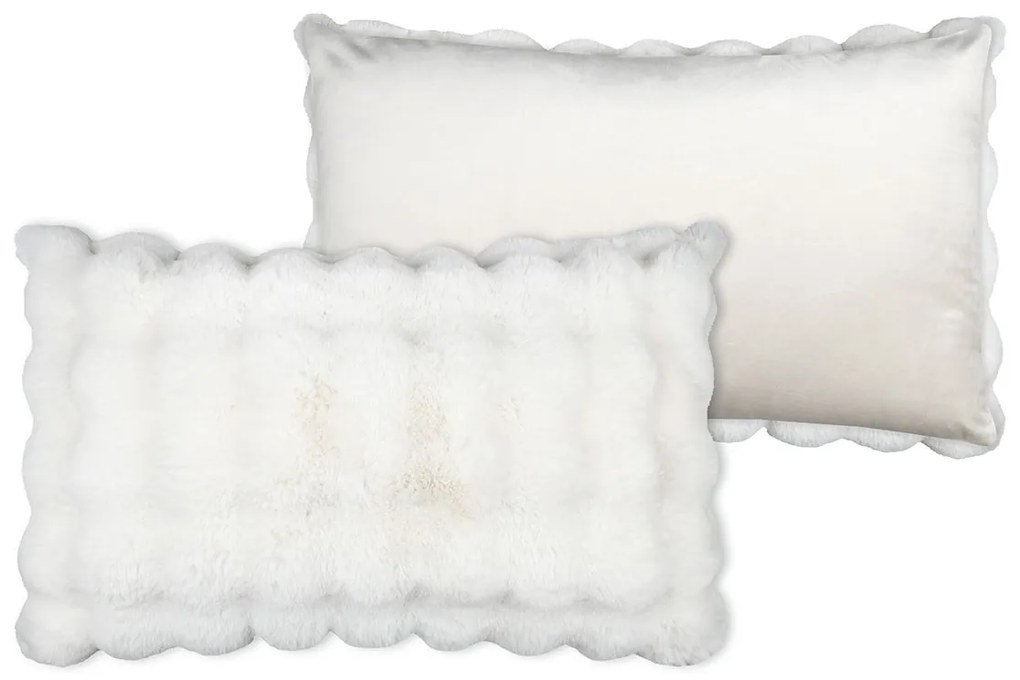 Γούνινο Διακοσμητικό Μαξιλάρι 2 Όψεων (50x80) S-F Nebraska Ecru C6C810001