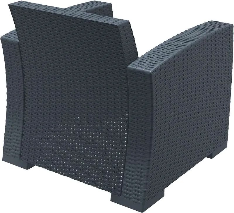 Πολυθρόνα Monaco Grey Dark Πολυπροπυλενίου 82X79X79εκ.