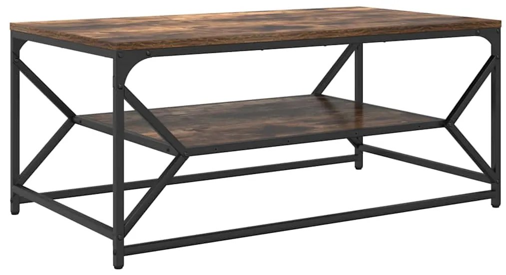 vidaXL Τραπεζάκι σαλονιού Καπνιστό Δρύς 90 x 50 x 40 cm