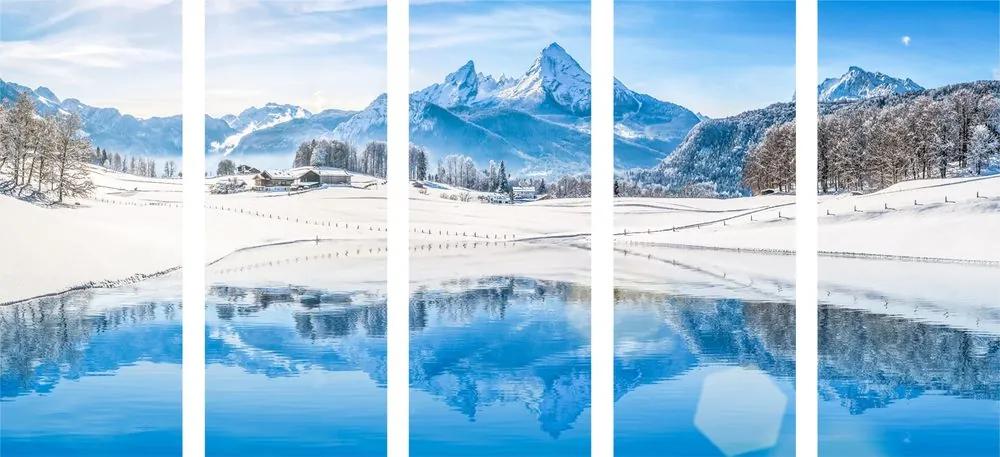 Εικόνα 5 μερών χιονισμένο τοπίο στις Άλπεις - 200x100