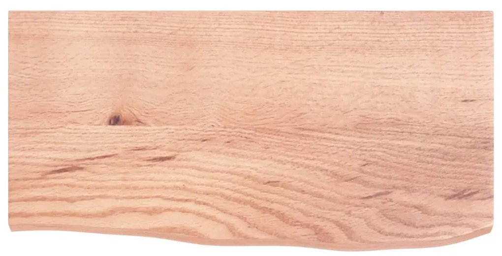 vidaXL Ράφι Τοίχου Ανοιχτό Καφέ 60x30x2 εκ. Επεξεργ. Μασίφ Ξύλο Δρυός