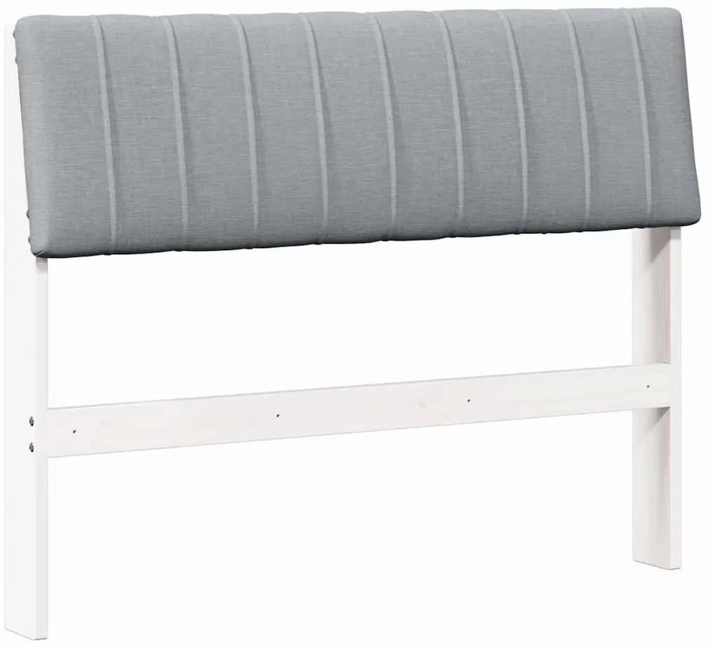 vidaXL Ταπετσαρισμένο κεφαλάρι Ανοιχτό γκρι 100 cm