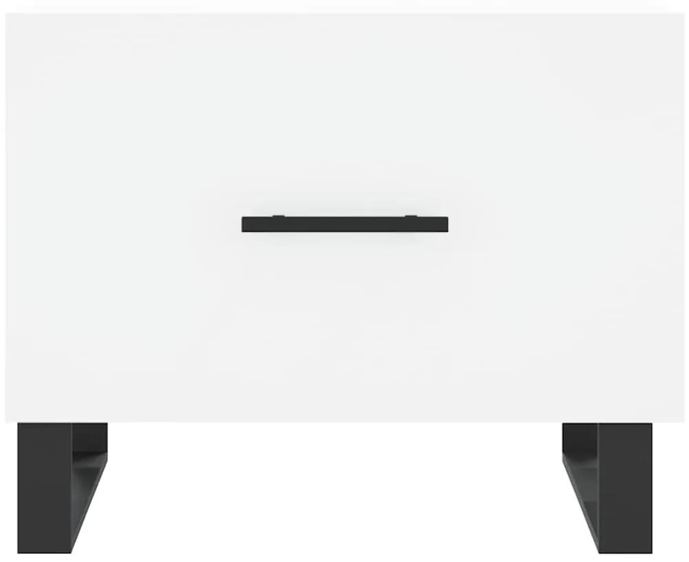 Τραπεζάκι Σαλονιού Λευκό 50 x 50 x 40 εκ. από Επεξεργ. Ξύλο - Λευκό