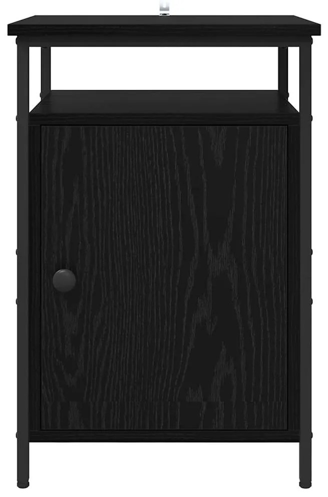 vidaXL Κομοδίνο Μαύρη Οξυά 40 x 42 x 60 εκ. Επεξεργασμένο ξύλο