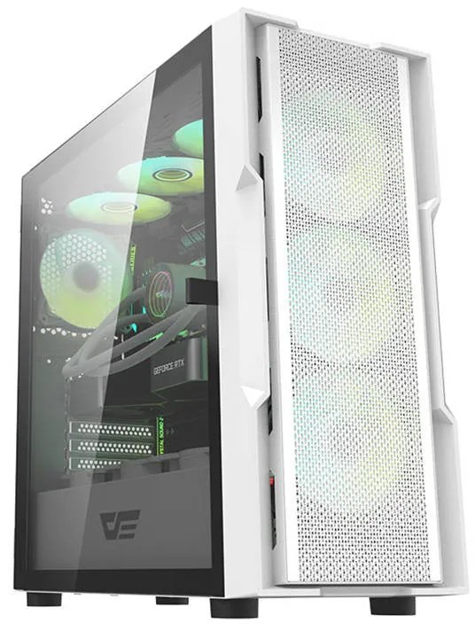 Darkflash Κουτί Υπολογιστή DK431 Mesh με 4 Ανεμιστήρες (Λευκό)