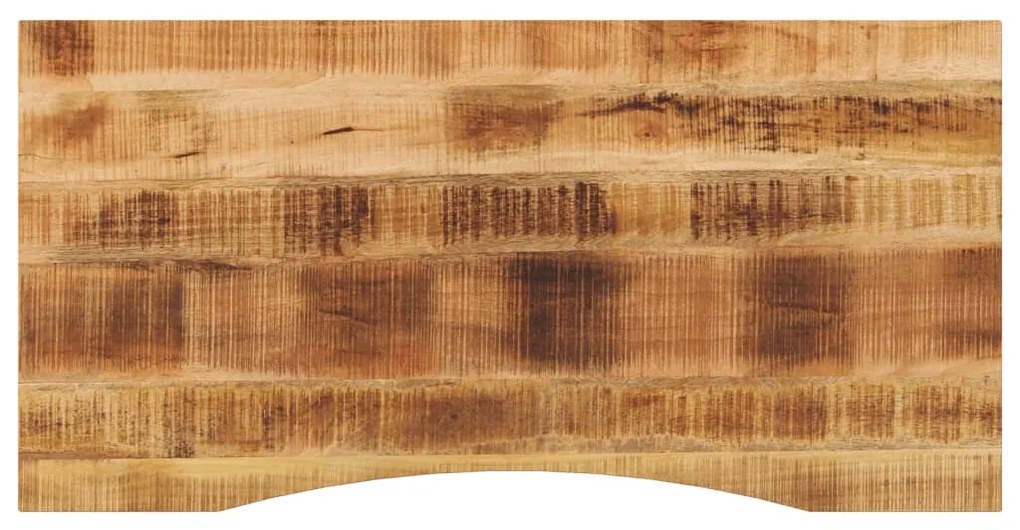 vidaXL Επιφάνεια Γραφείου Καμπύλη 140x60x2,5 εκ Μασίφ Ακατ. Μάνγκο