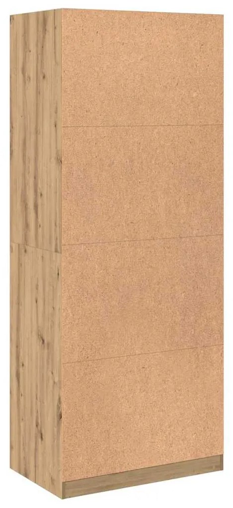 vidaXL Ντουλάπα Αρτισιανή Δρυς 80x50x200εκ από Επεξεργασμένο Ξύλο
