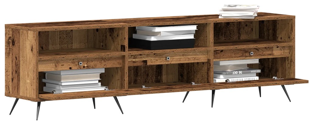 vidaXL Ντουλάπα TV Παλιού Ξύλου 150x30x44,5 εκ. Από Μηχανικά ξύλα