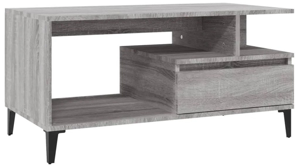 vidaXL Τραπεζάκι Σαλονιού Γκρι Sonoma 90x49x45 εκ.Επεξεργασμένο Ξύλο