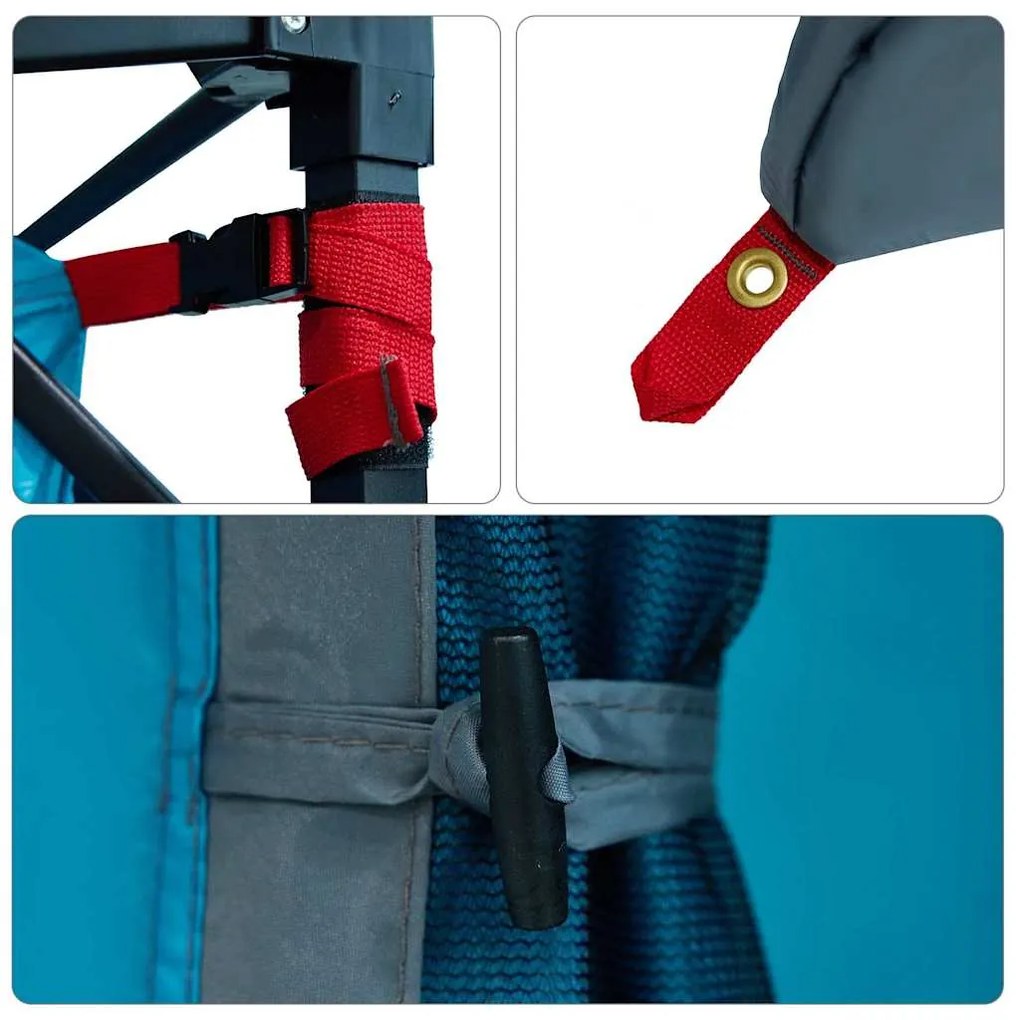 vidaXL Εσωτερική σκηνή με στέγη Μπλε 280 x 220 x 176 εκ. ταφτάς