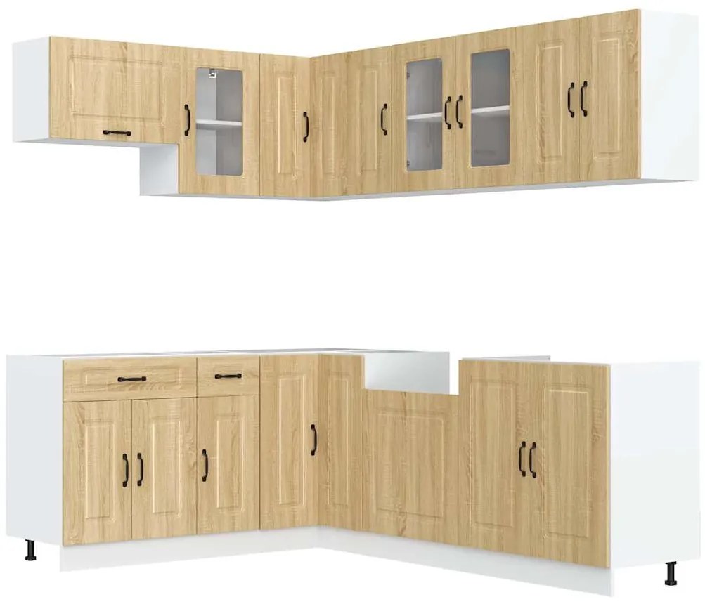 vidaXL Σετ Ντουλάπια Κουζίνας 11 Τεμαχίων Kalmar Επεξεργασμένο Ξύλο