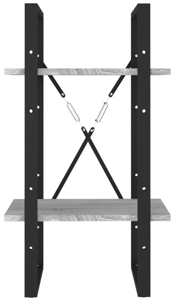 ΒΙΒΛΙΟΘΗΚΗ ΜΕ 2 ΡΑΦΙΑ ΓΚΡΙ SONOMA 40X30X70 ΕΚ. ΕΠΕΞΕΡΓ. ΞΥΛΟ 821301