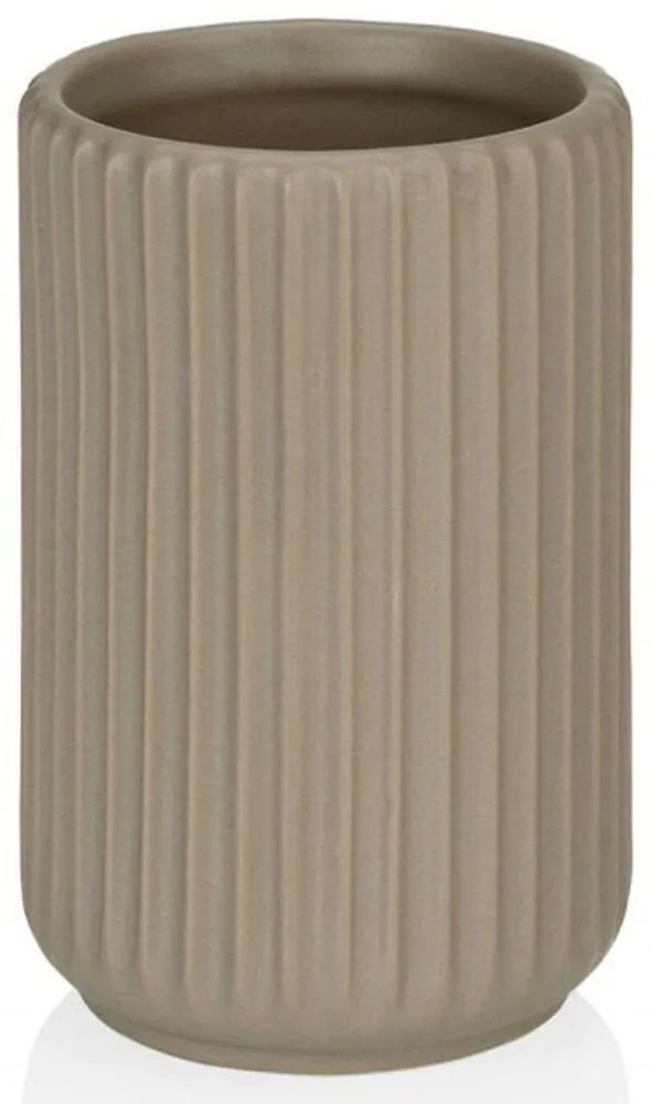 Ποτηροθήκη Stripe LBTAH-BA68153 Φ9x11cm Beige Andrea House κεραμικο