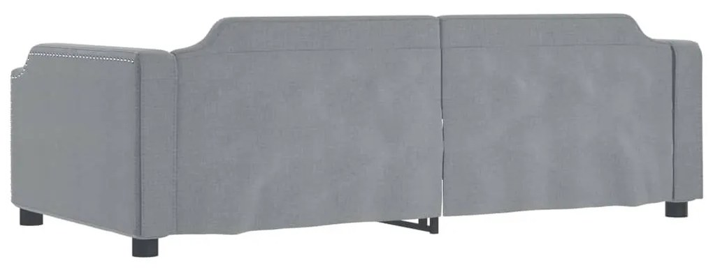 Καναπές Κρεβάτι Ανοιχτό Γκρι 90 x 190 εκ. Υφασμάτινος - Γκρι