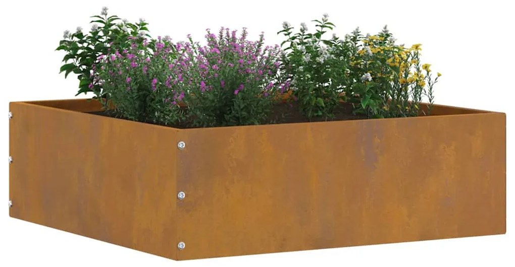 vidaXL Περίγραμμα γκαζόν Σκ rusty 40 x 40 x 13 cm