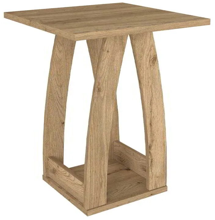 Τραπεζάκι βοηθητικό - Κομοδίνο Deros Megapap χρώμα sepet oak 45x45x56εκ.