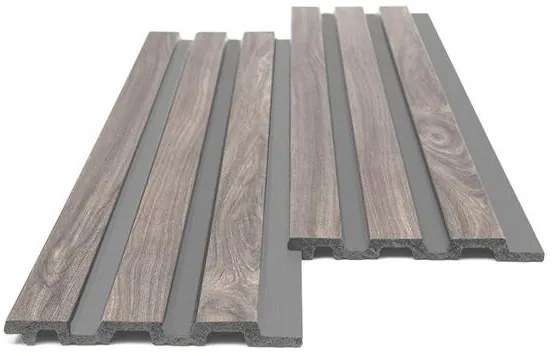 Ps Panel με 3d Πηχακια  Piano 00 Walnut  Dark Grey