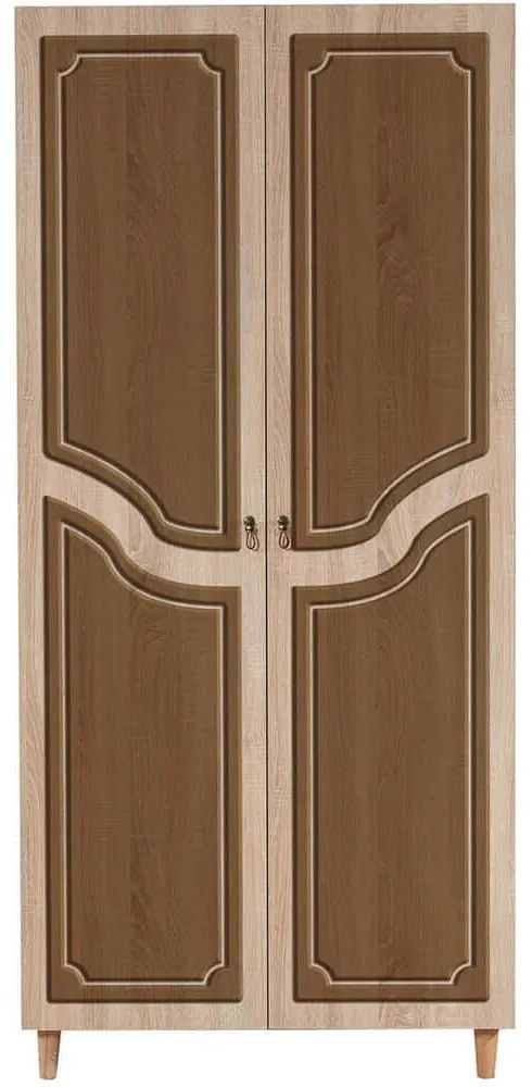 Ντουλάπα Δίφυλλη Stil 869VEL4238 90x52x192cm Oak-Brown Two Door