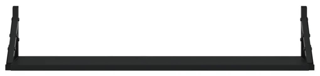 vidaXL Ράφια Τοίχου 2 τεμ. Μαύρα 80x15x15,5 εκ. Επεξεργασμένο Ξύλο