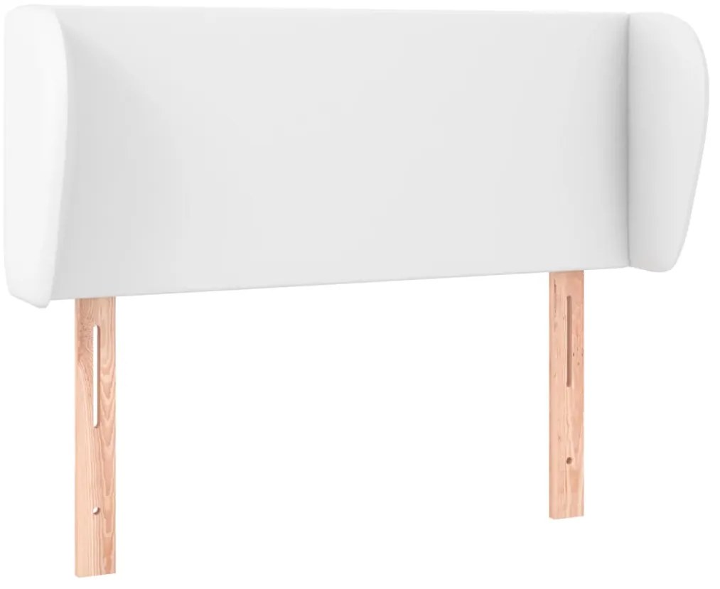 vidaXL Κεφαλάρι με Πτερύγια Λευκό 103x23x78/88 εκ.Συνθετικό Δέρμα