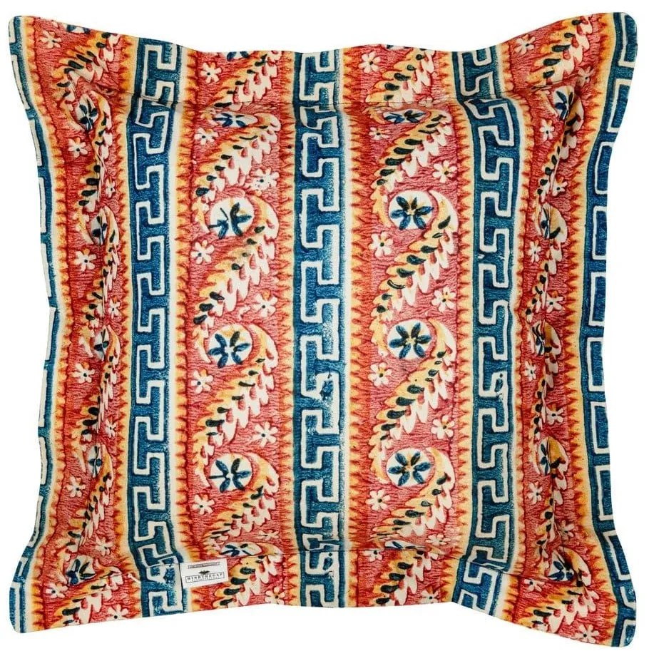 Μαξιλάρι Διακοσμητικό (Με Γέμιση) Samothraki Lc40116 50X50Cm Orange-Blue Mindthegap 50Χ50 Feather