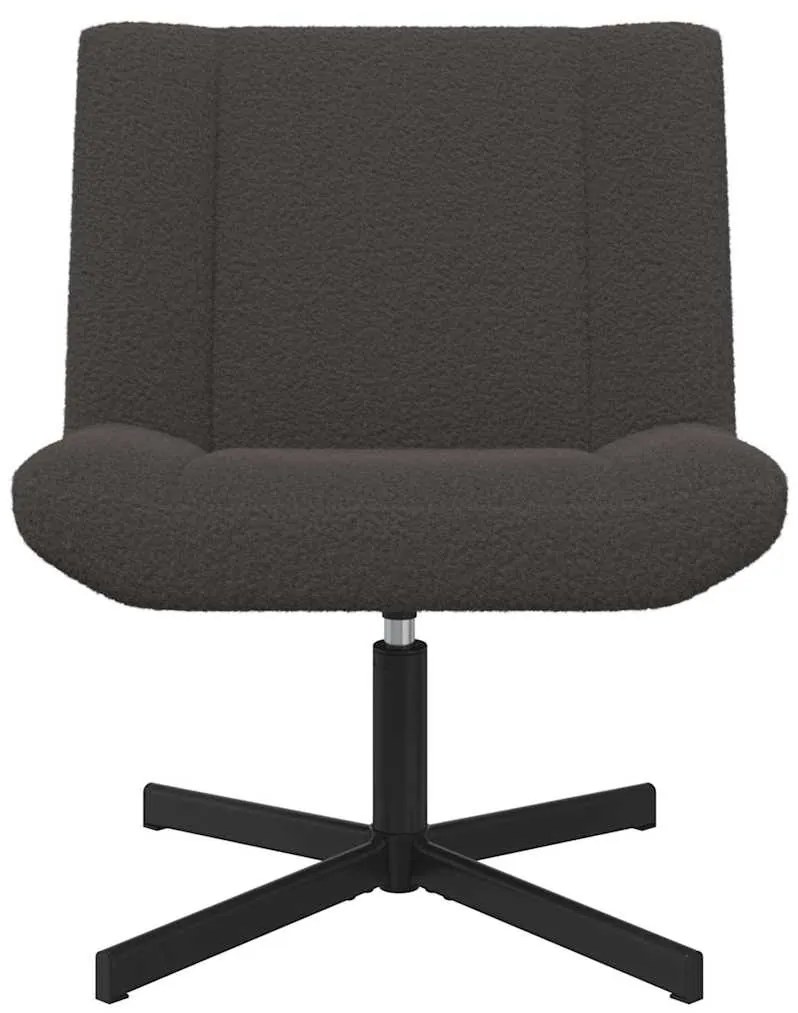 vidaXL Περιστρεφόμενη καρέκλα Σκούρο γκρι 63 x 75 x 76 εκ ύφασμα