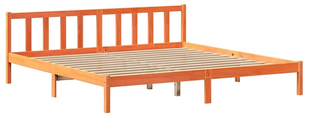 vidaXL Σκελετός Κρεβ. Χωρίς Στρώμα Καφέ Κεριού 180x200 εκ Μασίφ Πεύκο