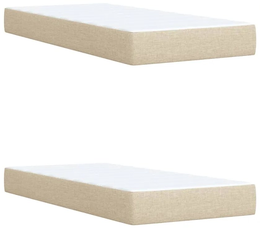 ΚΡΕΒΑΤΙ BOXSPRING ΜΕ ΣΤΡΩΜΑ ΚΡΕΜ 200X200 ΕΚ. ΥΦΑΣΜΑΤΙΝΟ 3287582