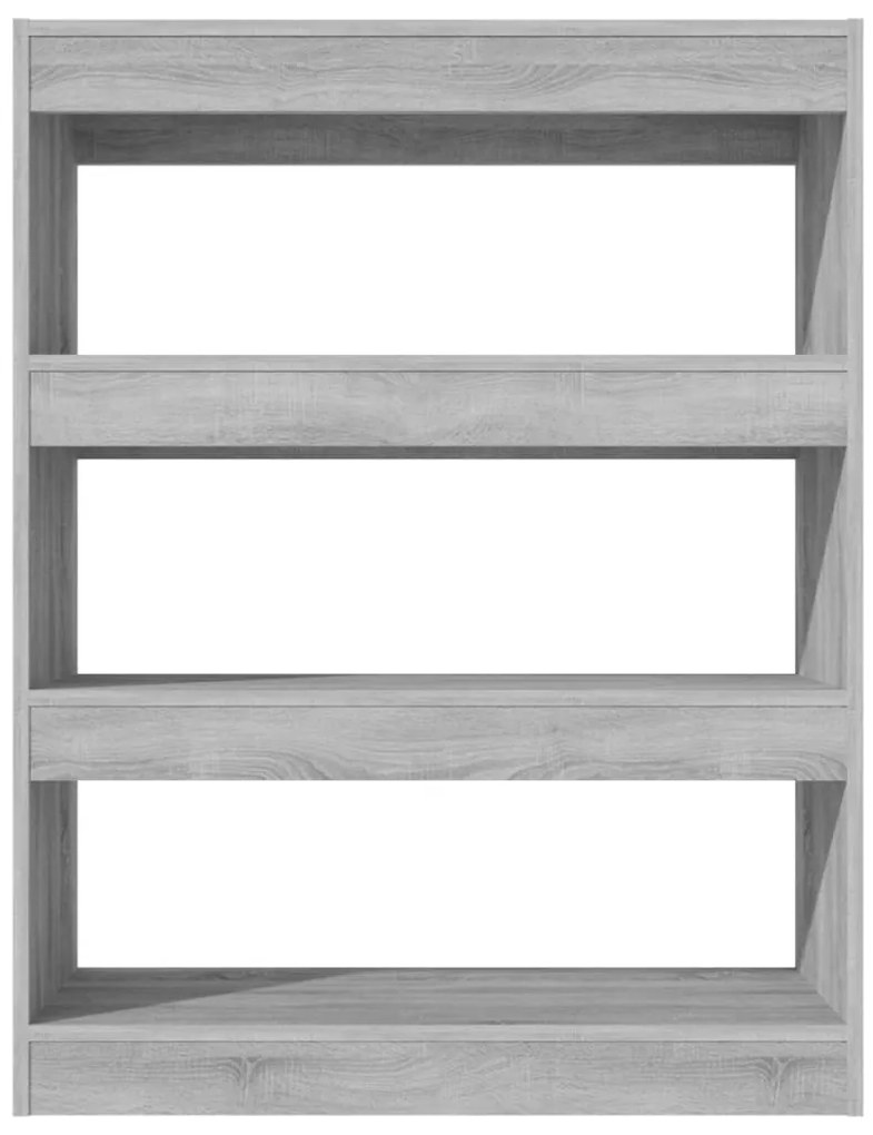vidaXL Βιβλιοθήκη/Διαχωρ. Χώρου Γκρι Sonoma 80x30x103 εκ Επεξεργ. Ξύλο