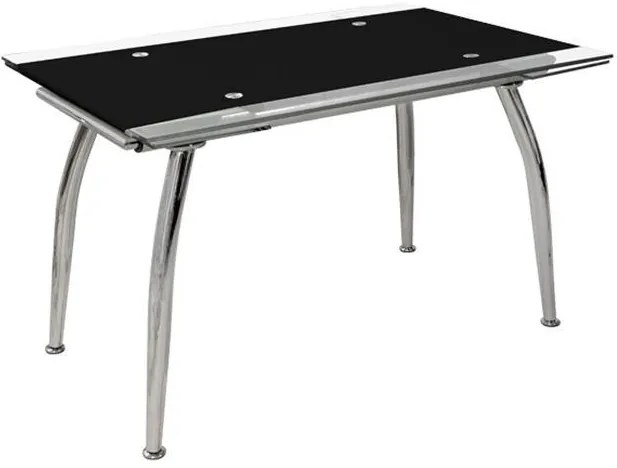 Σετ τραπεζαρίας C10012.02 5τμχ με Τραπέζι LOCA 120x80x75εκ. & Καρέκλες KIM Μαύρες