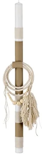 Λαμπάδα Βάπτισης Boho Natural