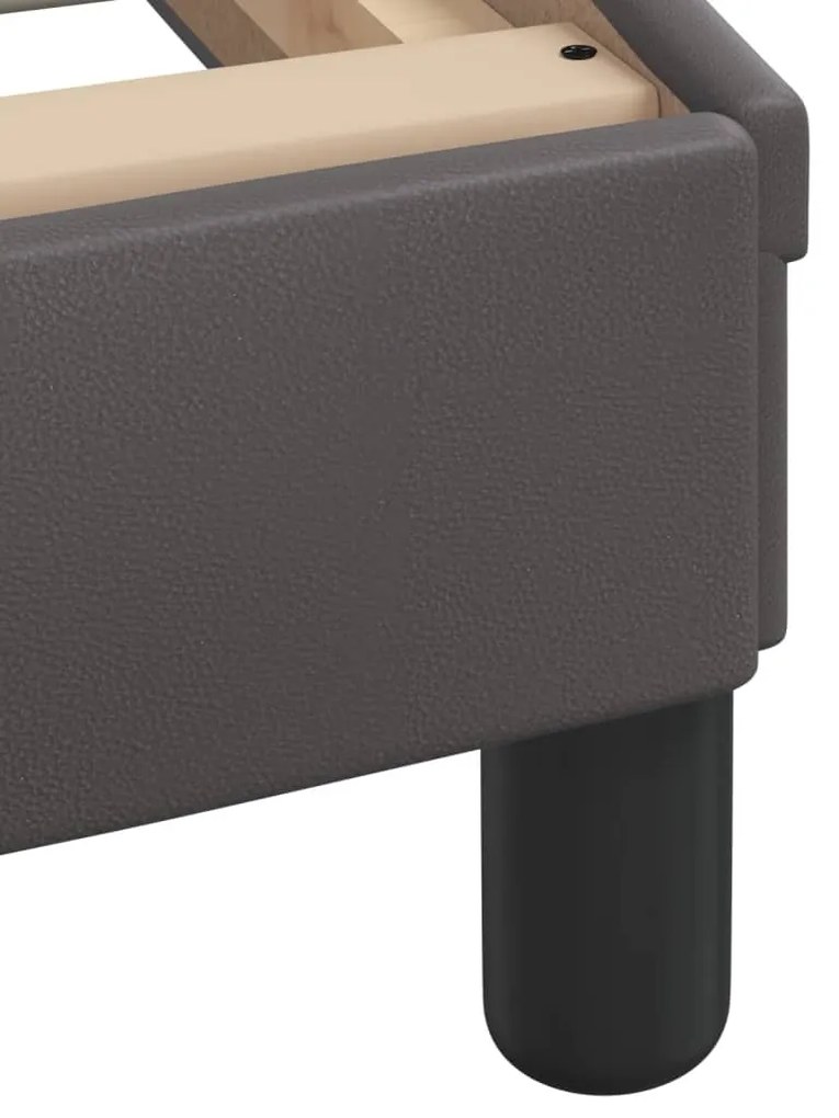 vidaXL Κρεβάτι με Στρώμα Γκρι 80 x 200 εκ. Συνθετικό Δέρμα