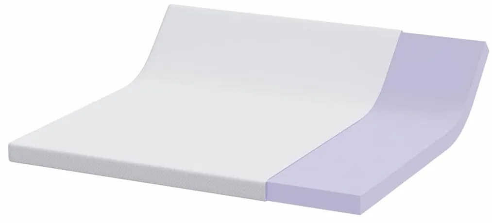 vidaXL Στρώμα επικάλυψης Λευκό 70 x 200 x 3.5 εκ Υφασμα Jacquard