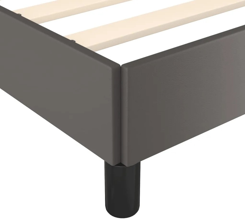 vidaXL Πλαίσιο Κρεβατιού Γκρι 120 x 200 εκ. από Συνθετικό Δέρμα