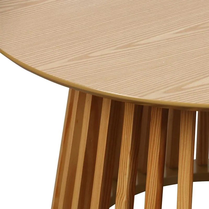 Τραπεζάκι σαλονιού Domonic mdf/pw σε φυσική απόχρωση Φ80x45εκ 80x80x45 εκ.