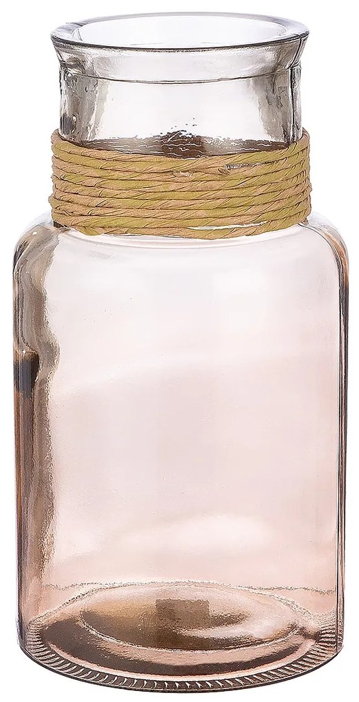 Βάζο ArteLibre Δοχείο Καφέ/Διάφανο Γυαλί Φ15x28cm-05161083