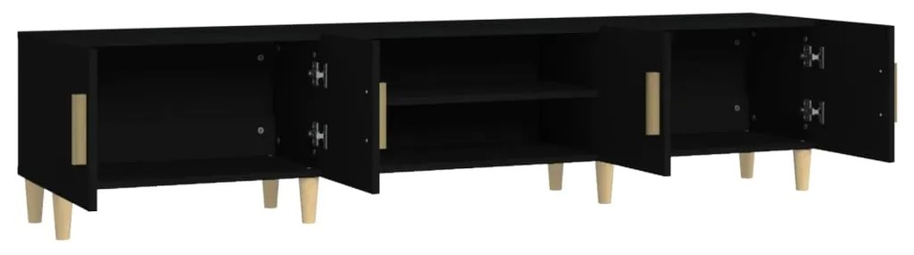 vidaXL Έπιπλο Τηλεόρασης Μαύρο 180x31,5x40 εκ. Επεξεργασμένο Ξύλο