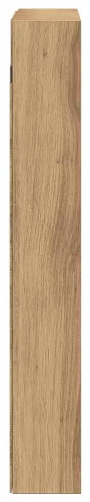 vidaXL Βιτρίνα με ράφι Επιτοίχιο Άλλο artisan δρυς 60 x 8.5 x 58 εκ