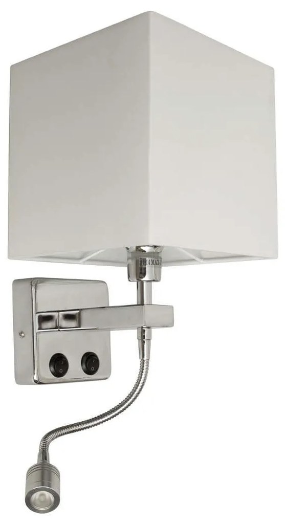 Φωτιστικό Τοίχου-Απλίκα White 17x17cm VK/04032/MC/W VKLed Aluminium, Cotton