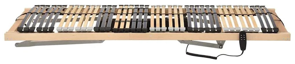 vidaXL Βάση κρεβατιού με λάμες Καφέ 80 x 190 cm Στερεό Ξύλο Μηλιάς
