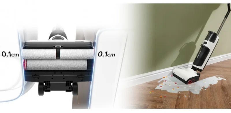 Κάθετη ηλεκτρική σκούπα 5σε1 Roborock Dyad Pro Combo R300002, 17000 Pa, 300 m2, 0,46 l, 4 λειτουργίες, Αυτοκαθαρισμός,, Αυτονομία έως 60 λεπτά, Λευκό