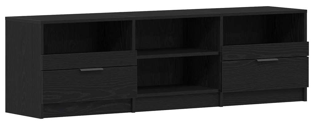 vidaXL Ντουλάπα τηλεόρασης Μαύρο Δρυς 150x33,5x45 εκ Επεξεργασμένο ξύλο
