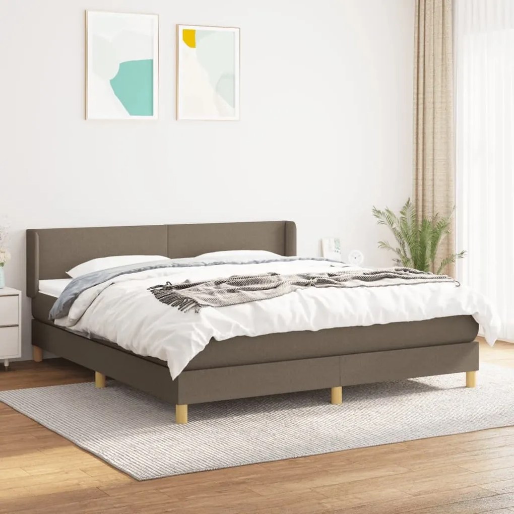 ΚΡΕΒΑΤΙ BOXSPRING ΜΕ ΣΤΡΩΜΑ TAUPE 180X200 ΕΚ. ΥΦΑΣΜΑΤΙΝΟ 3130133