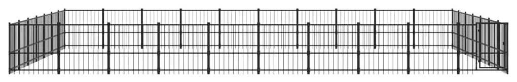 Κλουβί Σκύλου Εξωτερικού Χώρου 65,86 μ² από Ατσάλι - Μαύρο