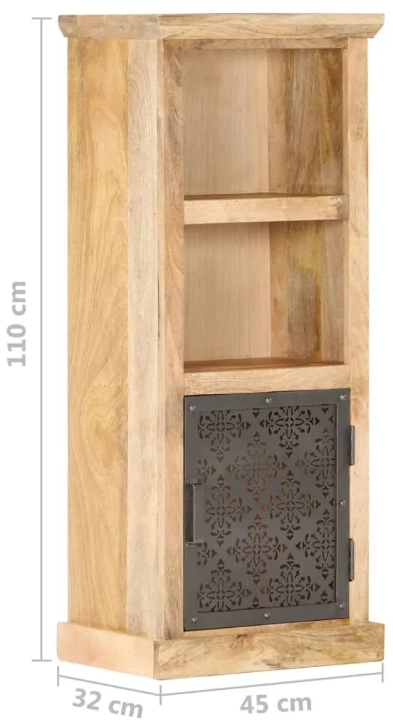 vidaXL Ντουλάπι με Πόρτα 45x32x110 εκ. Μασίφ Ξύλο Μάνγκο