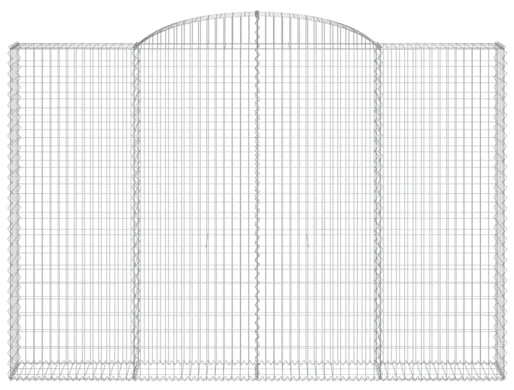 vidaXL Συρματοκιβώτια Τοξωτά 5 τεμ. 300x30x200/220 εκ. Γαλβαν. Ατσάλι