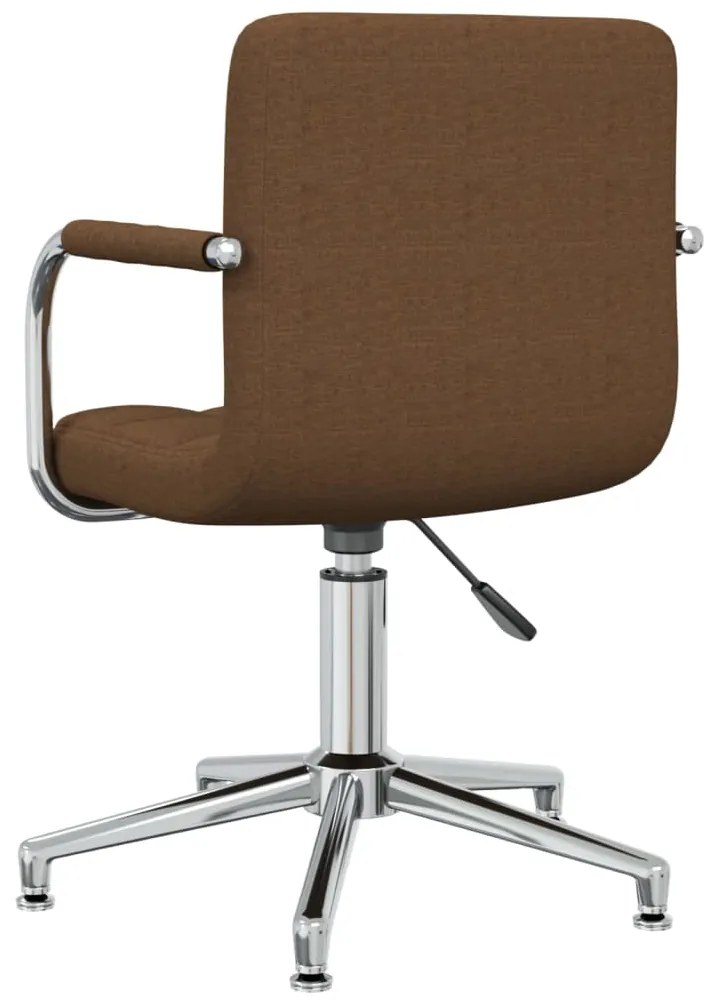 vidaXL Καρέκλα Γραφείου Περιστρεφόμενη Καφέ Υφασμάτινη