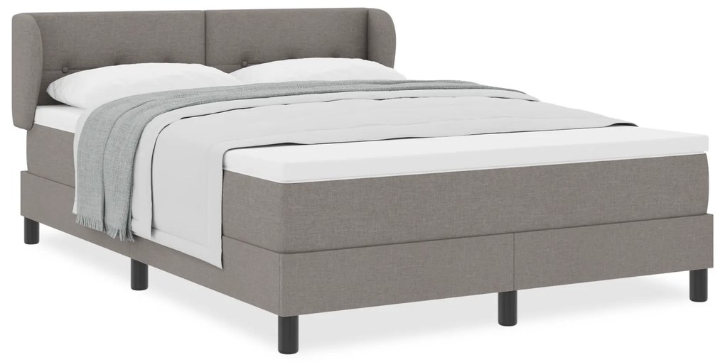 vidaXL Κρεβάτι με Σπαστή Βάση και Στρώμα Ταυπέ 140x200 εκ Υφασμάτινο