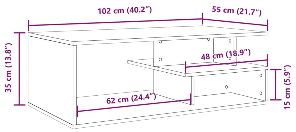 ΤΡΑΠΕΖΑΚΙ ΣΑΛΟΝΙΟΥ ΓΚΡΙ SONOMA 102X55X35 ΕΚ. ΕΠΕΞΕΡΓΑΣΜΕΝΟ ΞΥΛΟ 848015