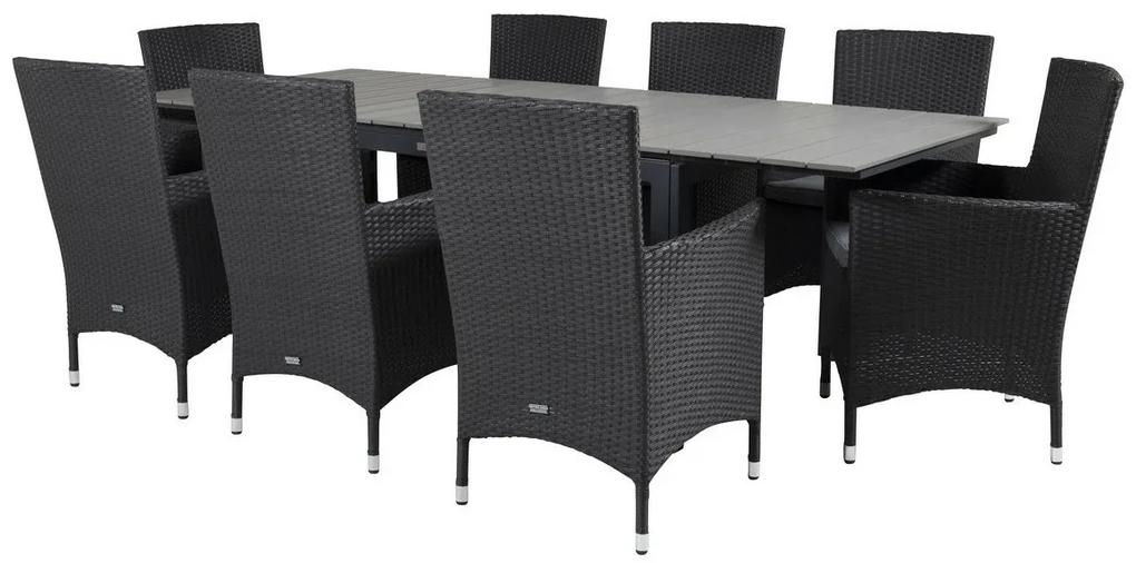 Σετ Τραπέζι και καρέκλες Dallas 3026, Polyξύλο, Πλαστικό ψάθινο, Μαξιλάρι καθίσματος: Ναι | Epipla1.gr